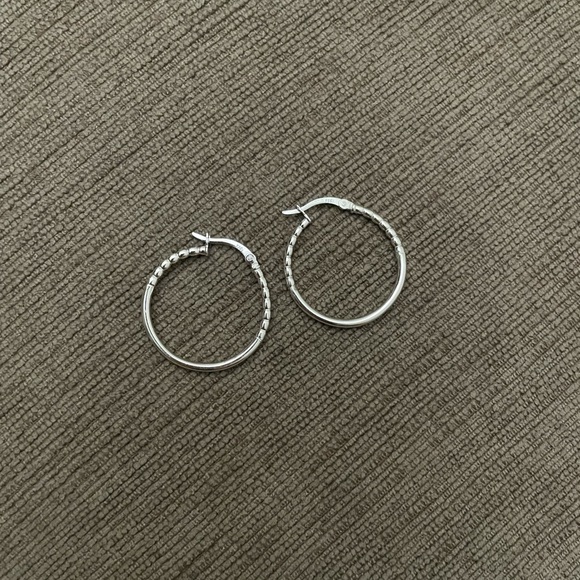 925 sterling silver hoop earrings - Picture 4 of 7